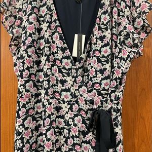 🌴 Banana Republic Floral Wrap Dress Size 12
